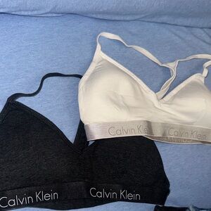 Calvin Klein Women's Bralette Set - Black and Cream